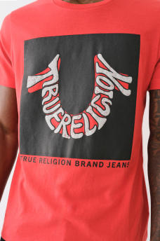 WARPED HORSESHOE LOGO TEE