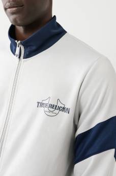 CHAQUETA DEPORTIVA CON LOGO ESTAMPADO EN BLOQUES, image 3