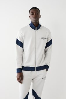 CHAQUETA DEPORTIVA CON LOGO ESTAMPADO EN BLOQUES, image 1