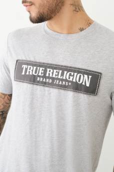 FRAYED LOGO APPLIQUE TEE
