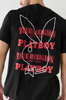 PLAYBOY X TRUE RELIGION RELAXED TEE , image 1