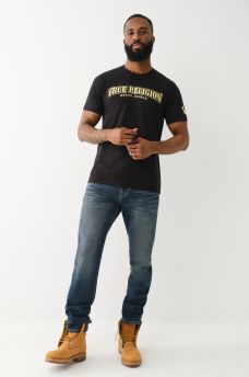 METALLIC LOGO CREW TEE