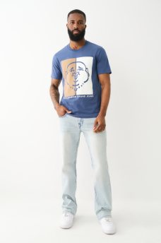 FLOCKED SPLIT BUDDHA FACE TEE, image 5