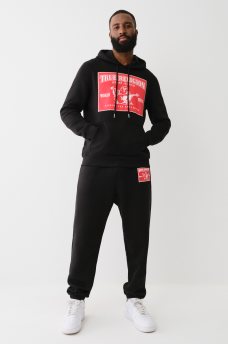 LADDER STITCH LOGO APPLIQUE JOGGER, image 3