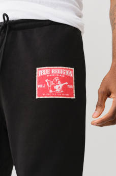LADDER STITCH LOGO APPLIQUE JOGGER, image 4