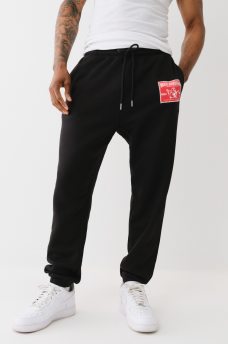 LADDER STITCH LOGO APPLIQUE JOGGER, image 5