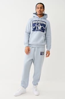 LADDER STITCH LOGO APPLIQUE JOGGER, image 3
