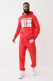 LADDER STITCH LOGO APPLIQUE JOGGER, image 3