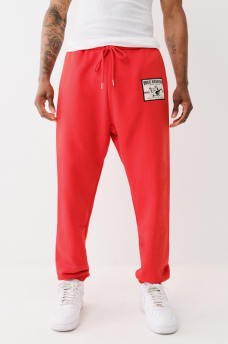 LADDER STITCH LOGO APPLIQUE JOGGER, image 1