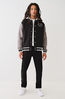 FLEECE HOODED VARSITY JACKET, image 6