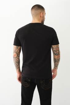 LOGO PLACKET SHORT SLEEVE HENLEY TEE, image 2
