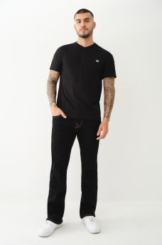 LOGO PLACKET SHORT SLEEVE HENLEY TEE, image 4