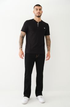 LOGO PLACKET SHORT SLEEVE HENLEY TEE, image 6