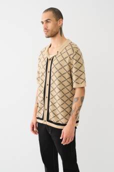 HS DIAMOND SWEATER KNIT SHIRT, image 3