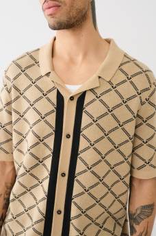HS DIAMOND SWEATER KNIT SHIRT, image 1