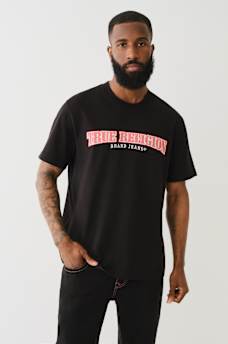 CROSS STITCH ARCHED LOGO TEE, image 2