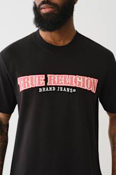 CROSS STITCH ARCHED LOGO TEE, image 1