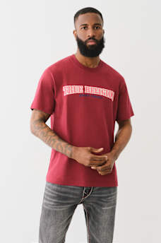 CROSS STITCH ARCHED LOGO TEE, image 1