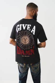 GIVE A DAMN FLOCKED TEE, image 4