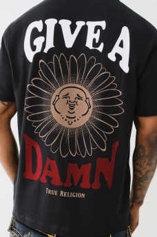 GIVE A DAMN FLOCKED TEE, image 1