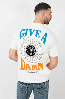 GIVE A DAMN FLOCKED TEE, image 4