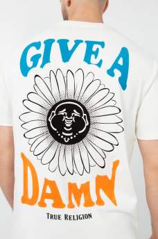 GIVE A DAMN FLOCKED TEE, image 1