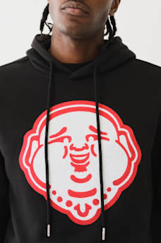 EMBROIDERED BUDDHA FACE HOODIE, image 2