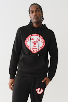 EMBROIDERED BUDDHA FACE HOODIE, image 1