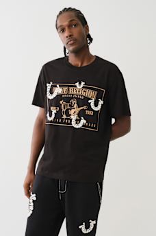 PUFF PRINT HORSESHOE TEE