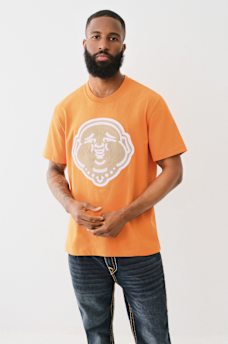 CHAIN STITCH EMBROIDERY BUDDHA FACE TEE, image 2