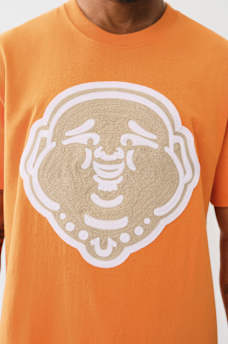 CHAIN STITCH EMBROIDERY BUDDHA FACE TEE, image 1