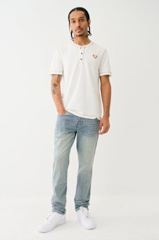 CONTRAST STITCH SLUB HENLEY TEE, image 5