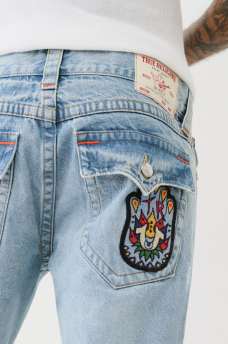 BILLY DISTRESSED PATCH BOOTCUT JEAN, image 2