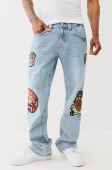 BILLY DISTRESSED PATCH BOOTCUT JEAN, image 1
