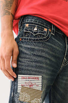 BILLY SASHIKO PAINTED STACKED BOOTCUT JEAN, image 5