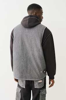 HEAVY WEIGHT FLEECE LINED BIG T DENIM JACKET, image 5