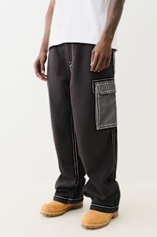 HEAVY WEIGHT FLEECE BIG T BAGGY CARGO PANT, image 3