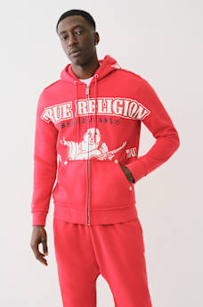 EXAGGERATED ICON RAW TRIM ZIP HOODIE, image 5