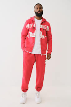 EXAGGERATED ICON RAW TRIM ZIP HOODIE, image 7