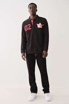 BUDDHA APPLIQUE RUGBY POLO SHIRT, image 6