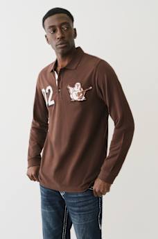 BUDDHA APPLIQUE RUGBY POLO SHIRT, image 4
