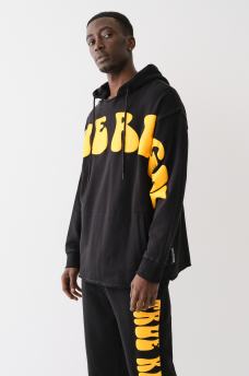 PUFF PRINT RAW HEM HOODIE, image 6