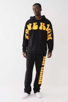 PUFF PRINT RAW HEM HOODIE, image 7