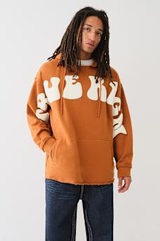 PUFF PRINT RAW HEM HOODIE, image 2