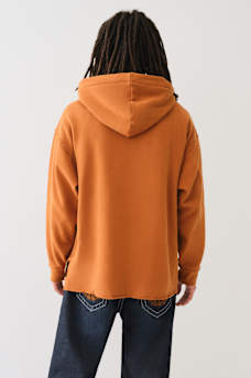 PUFF PRINT RAW HEM HOODIE, image 4