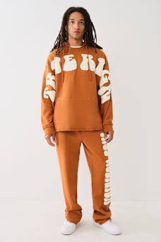 PUFF PRINT RAW HEM HOODIE, image 6