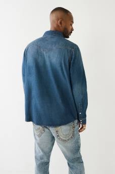 SINGLE NEEDLE WESTERN DENIM SHIRT , image 4