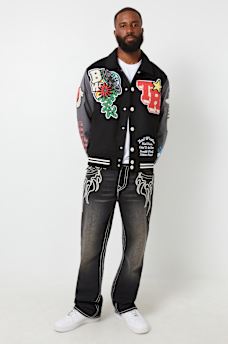 BW x TR PATCH VARSITY JACKET