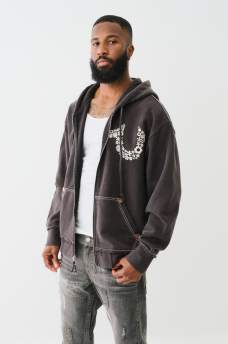 BW X TR DISTRESSED BIG T ZIP HOODIE, image 5