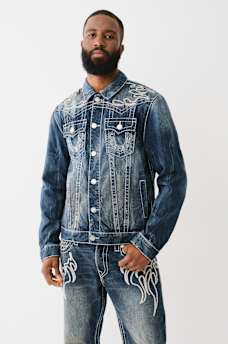BW x TR BIG T FLAME TRUCKER JACKET, image 3